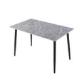 Breton Compact 4 Seater Grey Ceramic Dining Table - 120cm
