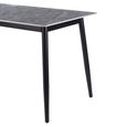 Breton Compact 4 Seater Grey Ceramic Dining Table - 120cm