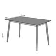 Breton Compact 4 Seater Grey Ceramic Dining Table - 120cm