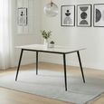 Breton Compact 4 Seater White Ceramic Dining Table - 120cm
