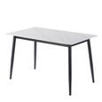 Breton Compact 4 Seater White Ceramic Dining Table - 120cm