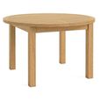 Burford Round Extending Dining Table - 4-6 Seater - 120cm-160cm - Oak