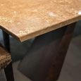 Butterfly Dining Table - Marble with Wooden Pedestal Base - Variation Available