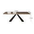 Butterfly Dining Table - Marble with Wooden Pedestal Base - Variation Available