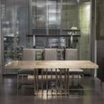Cage Dining Table - Marble with Metal Pedestal Base - Variation Available