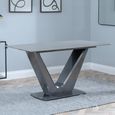 Camilla 6 Seater Grey Ceramic Dining Table with V Base - 140cm