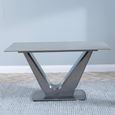 Camilla 6 Seater Grey Ceramic Dining Table with V Base - 140cm