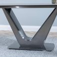 Camilla 6 Seater Grey Ceramic Dining Table with V Base - 140cm