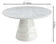 Carrera 4 Seater White Marble Round Dining Table - 130cm