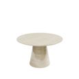 Carrera Travertine Beige Engineered Marble 4-6 Seater Round Dining Table - 130cm