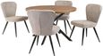 Carson Oak 4 Seater Round Dining Table with Spider Legs - 120cm