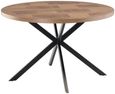 Carson Oak 4 Seater Round Dining Table with Spider Legs - 120cm