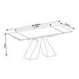 Cassino 6-8 Seater Grey Ceramic Extending Dining Table - 160cm-240cm