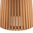 Christo Dining Table - 4 Seater - Round - Slatted Pedestal - 120cm - Oak
