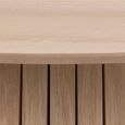 Christo Dining Table - 4 Seater - Round - Slatted Pedestal - 120cm - White Oak