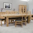 Bordeaux Extending Dining Table - 8-12 Seater - 220cm-320cm - Grand - Oak