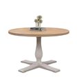 Clarion Dining Table - 4 Seater - 120cm - Round - Oak and Grey