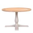 Clarion Dining Table - 4 Seater - 120cm - Round - Oak and Grey