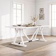Clearance - Farmhouse White Mango Wood 8 Seater Dining Table - Brand New Item