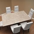 Clepsy Dining Table - Marble with Wooden Pedestal Base - Variation Available