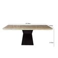 Clepsy Dining Table - Marble with Wooden Pedestal Base - Variation Available