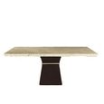 Clepsy Plus Dining Table - Marble with Wooden Pedestal Base - Variation Available