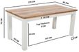 Coastal White and Wood 6 Seater Dining Table