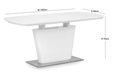 Como Extending Dining Table - 160cm-200cm - 6-8 Seater - White Gloss