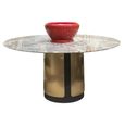 Compass Dining Table - Round Pedestal - Marble - Variation Available
