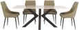 Cora Kass Gold Sintered Stone 6 Seater Dining Table - 180cm