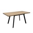 Dalton Light Oak 4-6 Seater Extending Dining Table - 120cm-160cm