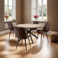 Dalton Light Oak 4 Seater Round Dining Table with Spider Legs - 120cm