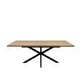 Dalton Light Oak 6-8 Seater Extending Dining Table with Spider Legs - 160cm-200cm