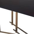 Delta Dining Table - 8 Seater - 220cm - Walnut Wood with Brushed Brass