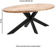 Dispur Solid Mango Wood 6 Seater Oval Dining Table