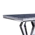 Dolce 8 Seater Grey Marble and Chrome Dining Table - Sizes Available