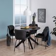 Duncan Round Dining Table - 2 Seater - 105cm - Black