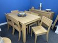 Slice Extending Dining Table - 6-10 Seater - 160cm-240cm - Oak - EX Display