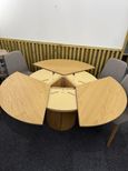 Extending Dining Table - 4-6 Seater - 123cm-149cm - Round - Oak - SM33 - EX Display