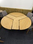 Extending Dining Table - 4-6 Seater - 123cm-149cm - Round - Oak - SM33 - EX Display