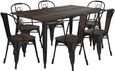 Elliott Frio 6 Seater Black Dining Table - 2139059UK