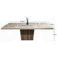 Empire Dining Table - Marble with Wooden Pedestal Base - Variation Available
