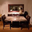 Espresso Dining Table - 6 Seater - 180cm - Pedestal - Marble - Variation Available
