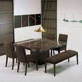Espresso Dining Table - 6 Seater - 180cm - Pedestal - Marble - Variation Available