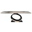 Eye Dining Table - Boxed Edge - Marble with Chrome Pedestal Base - Variation Available