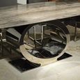 Eye Dining Table - 8 Seater - 220cm - Curved Edge - Marble with Chrome Pedestal Base - Variation Available