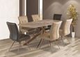 Fendi Brown Sintered Stone 6 Seater Oval Dining Table - 180cm