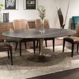 Flute Dining Table - Round - Marble with Metal Pedestal Base - Variation Available