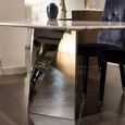 Freedom Dining Table - Slim Edge - Marble with Stainless Steel Pedestal Base - Variation Available