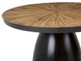 Gabo Dining Table - 4 Seater - 120cm - Round Pedestal - Dark Ebony Bamboo